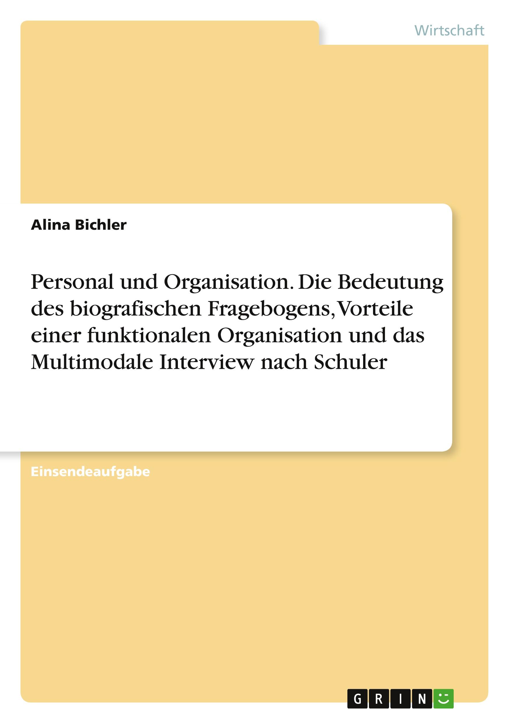 Cover: 9783346655332 | Personal und Organisation. Die Bedeutung des biografischen...