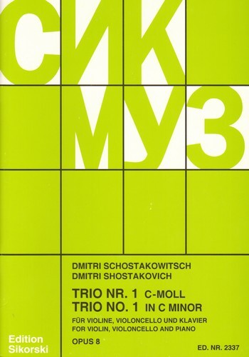 Cover: 9790003018607 | Trio 1 Op. 8 in C Minor | Dimitri Shostakovich | Buch