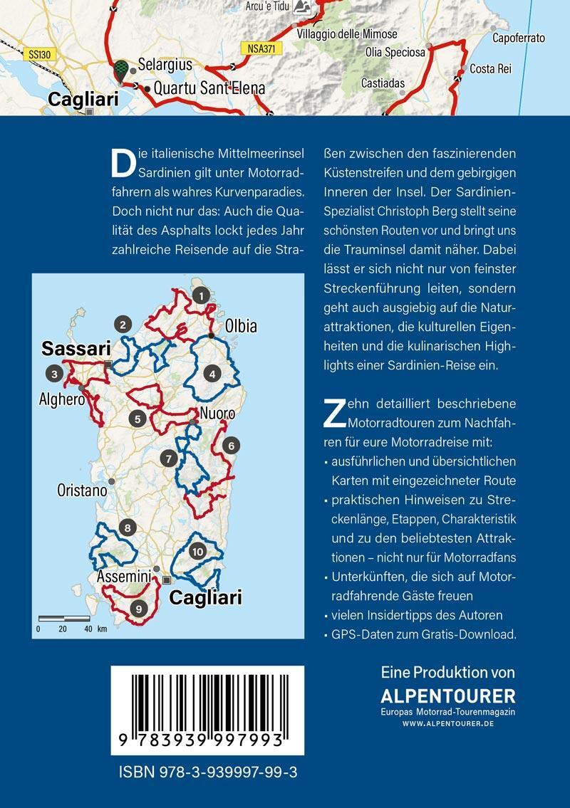 Rückseite: 9783939997993 | Sardinien | Die schönsten Motorrad-Touren | Christoph Berg | Buch