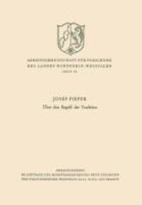 Cover: 9783663031086 | Über den Begriff der Tradition | Josef Pieper | Taschenbuch | 64 S.