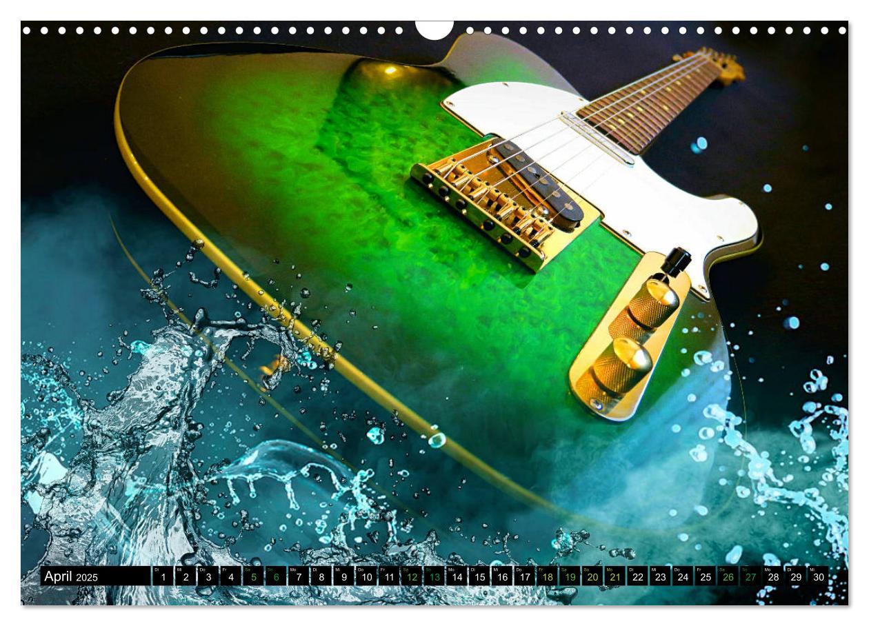 Bild: 9783435105373 | Gitarren im Wasser (Wandkalender 2025 DIN A3 quer), CALVENDO...