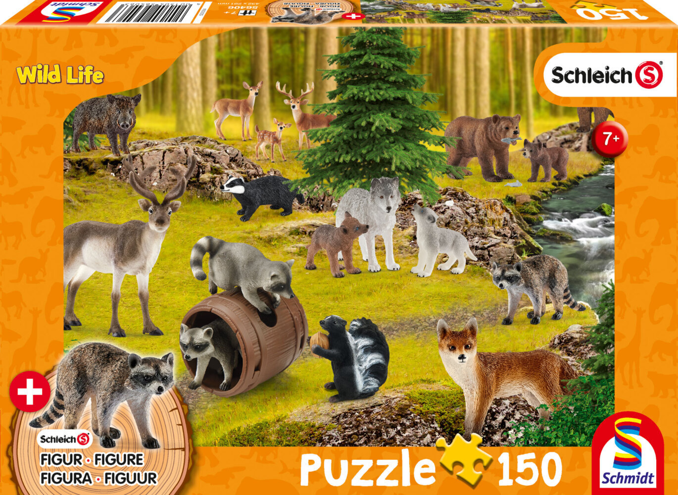 Cover: 4001504564063 | Wild Life, Bei den Waschbären (Kinderpuzzle) | Spiel | In Spielebox