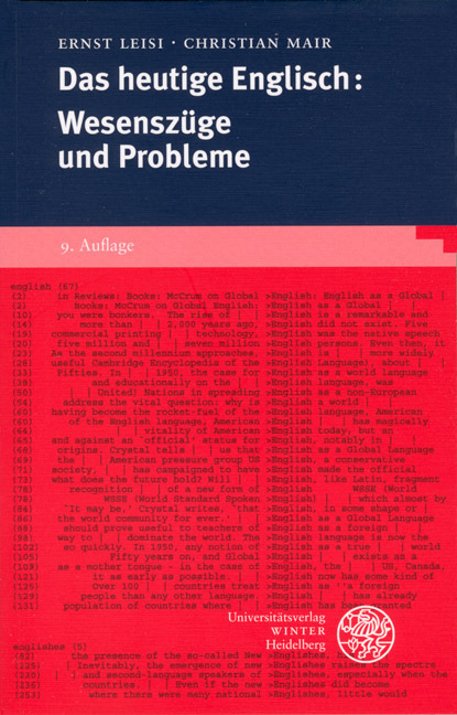 Cover: 9783825305987 | Das heutige Englisch | Wesenszüge und Probleme | Ernst Leisi | Buch