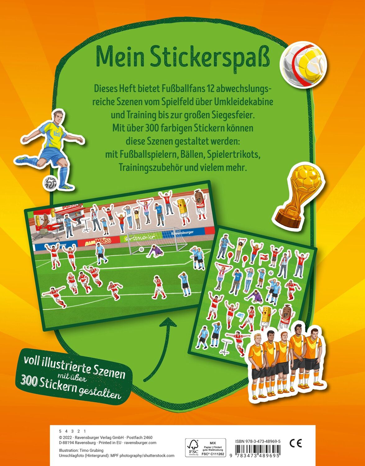 Rückseite: 9783473489695 | Stickern für Fußballfans ab 4 Jahren | Timo Grubing | Taschenbuch