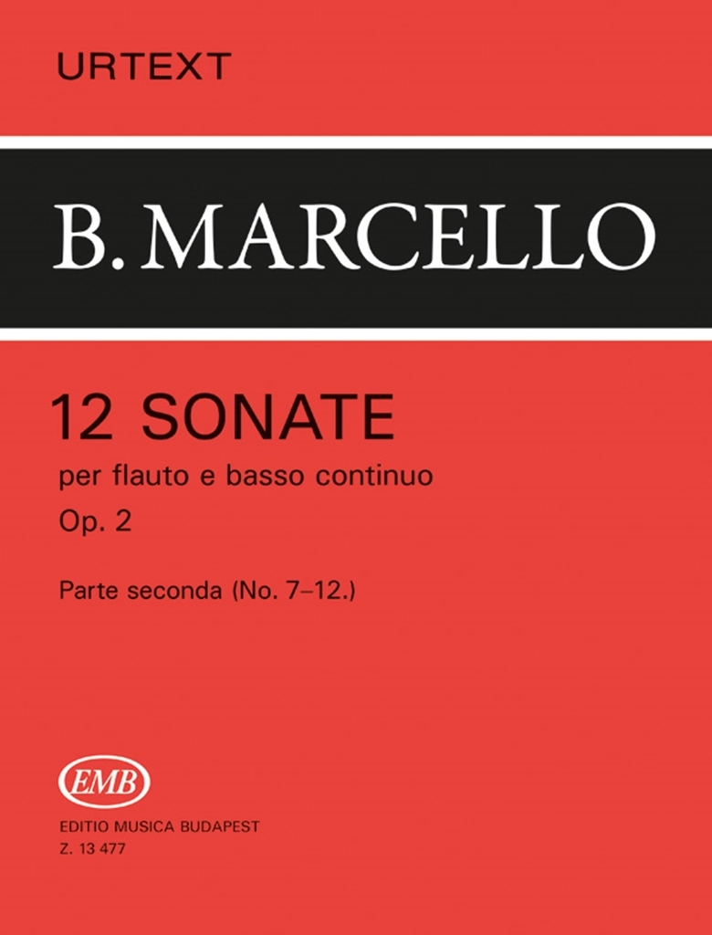 Cover: 9790080134771 | 12 Sonate op. 2 Vol. 2 | for Flute and Basso continuo, nos. 7 - 12