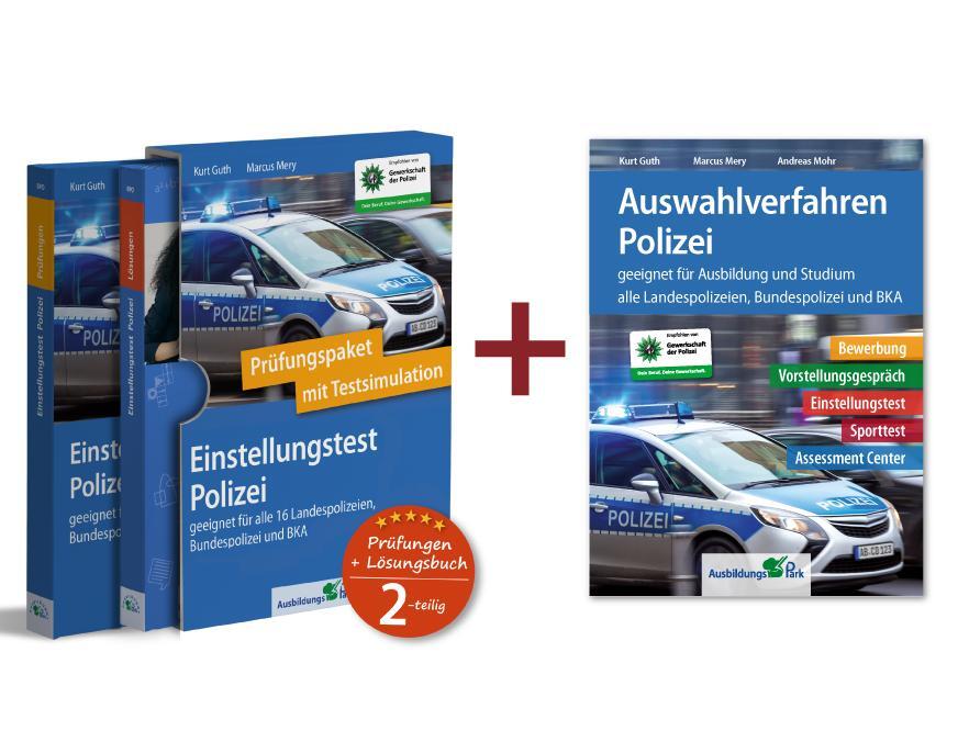 Cover: 9783956242021 | Einstellungstest + Auswahlverfahren Polizei: Sparpaket | Guth (u. a.)