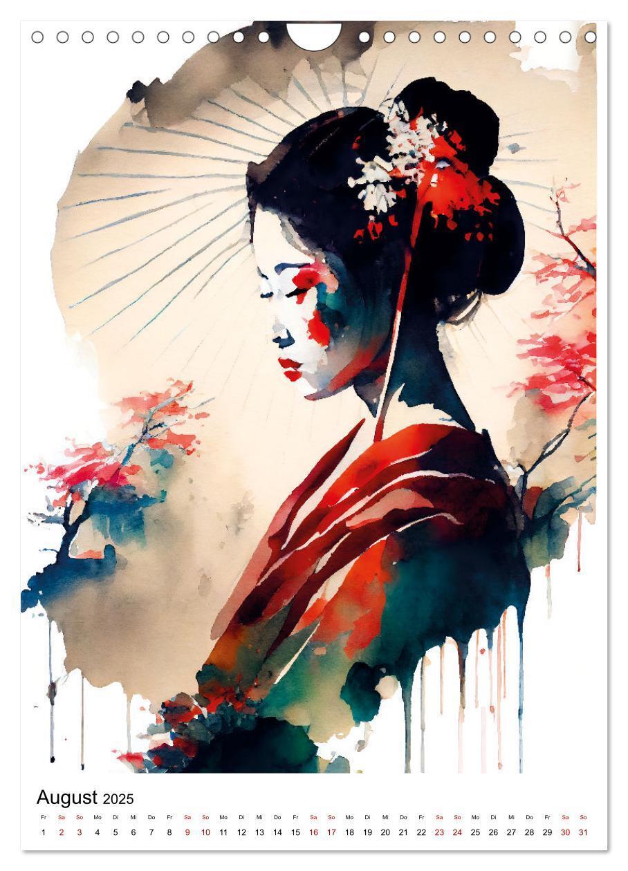 Bild: 9783435885862 | Geisha Aquarelle - Japanische Kulturdamen, Landschaft und Sakura...