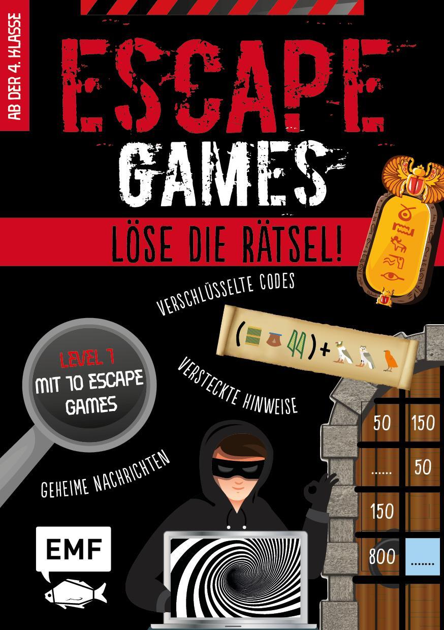 Cover: 9783745903638 | Escape Games Level 1 (rot) - Löse die Rätsel! - 10 Escape Games ab...