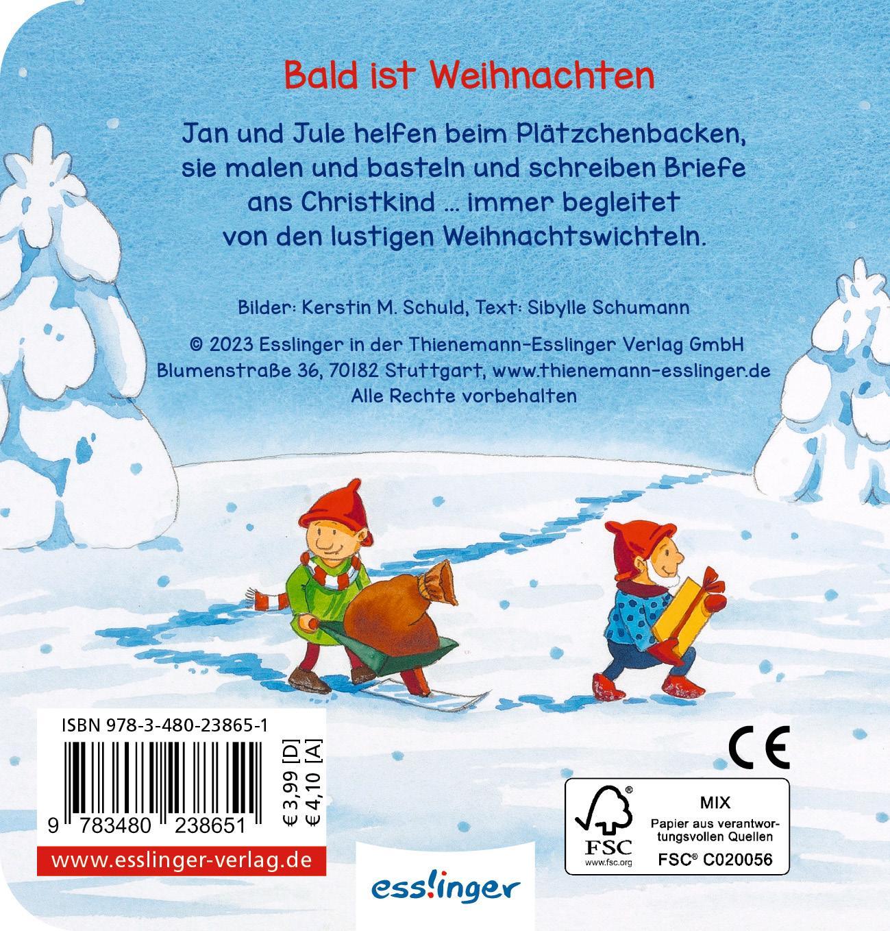 Rückseite: 9783480238651 | Wichtelige Weihnachten | Kleines Wimmelbuch für Kinder ab 2 Jahren