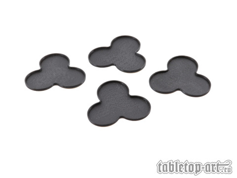 Cover: 704270727079 | Movement Tray - Flat Bases - 25mm 3s Cloud - Black (4) | Tabletop-Art