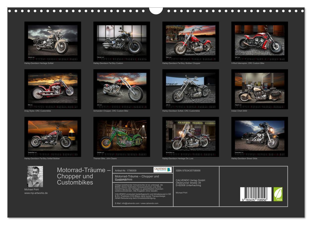 Bild: 9783435708956 | Motorrad-Träume ¿ Chopper und Custombikes (Wandkalender 2025 DIN A3...