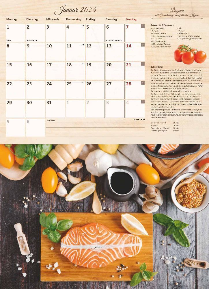 Bild: 4251732338770 | Culinaria - Der große Küchenkalender 2024 - Bildkalender 42x29 cm...