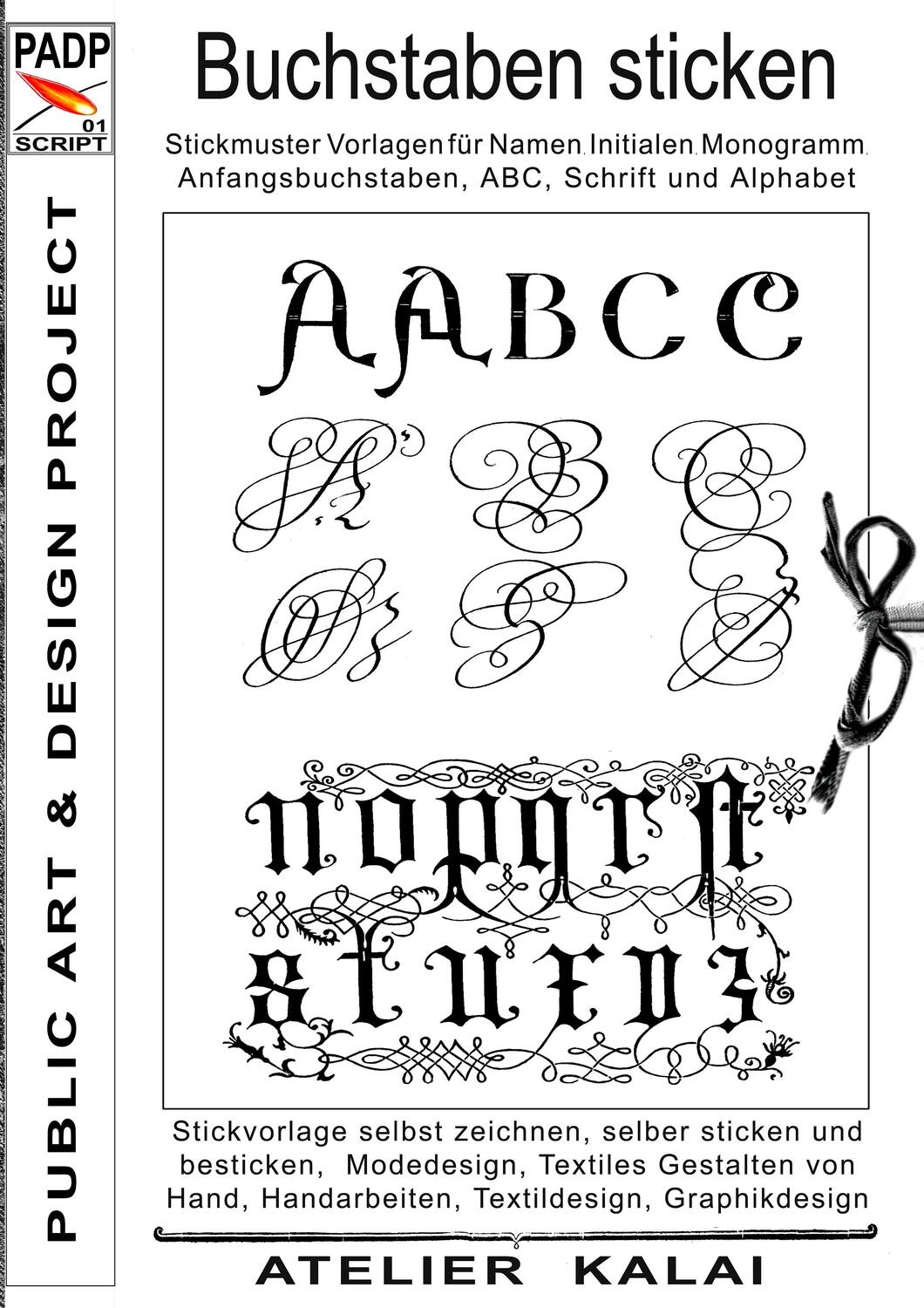 Cover: 9783734794124 | PADP-SCRIPT-001 Buchstaben sticken | K-Winter Atelier-Kalai | Buch