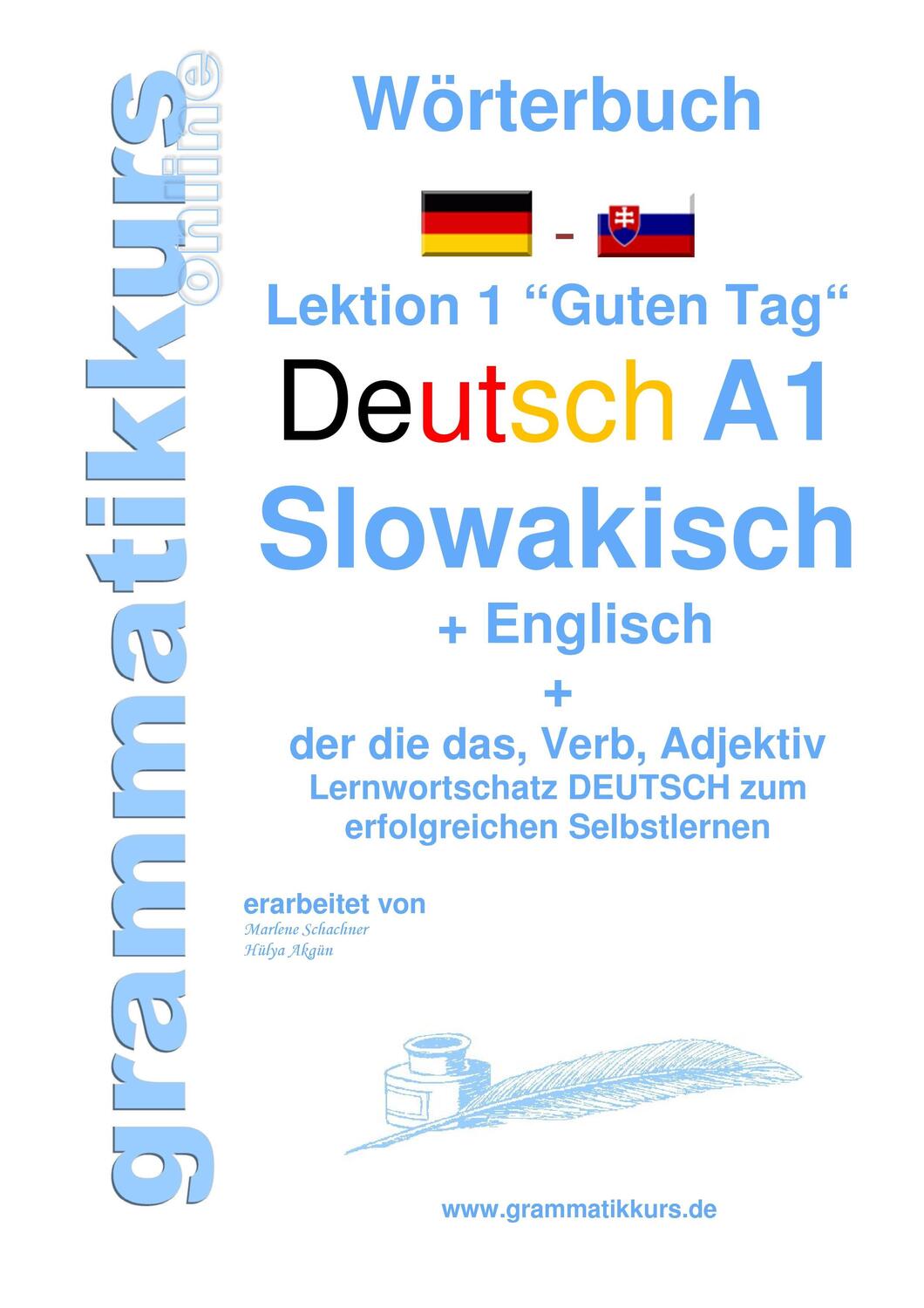 Cover: 9783738650655 | Wörterbuch Deutsch - Slowakisch - Englisch Niveau A1 | Taschenbuch