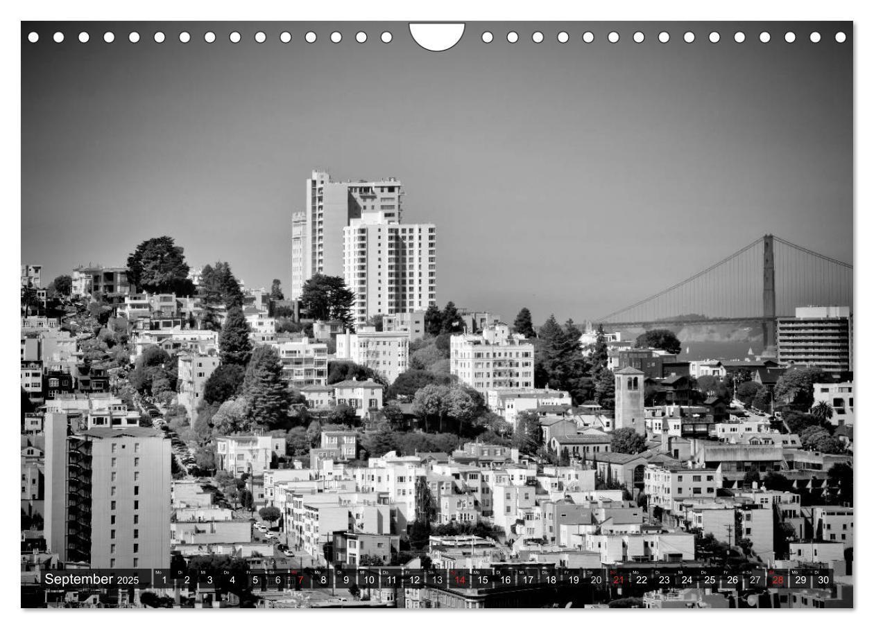 Bild: 9783435581368 | SAN FRANCISCO Monochrome Ansichten (Wandkalender 2025 DIN A4 quer),...