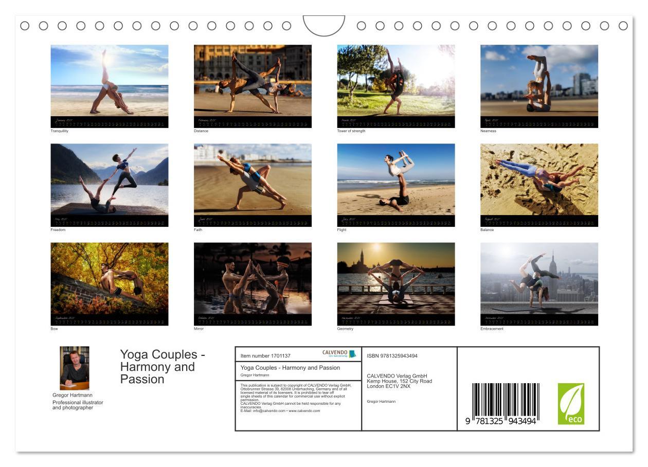 Bild: 9781325943494 | Yoga Couples - Harmony and Passion (Wall Calendar 2025 DIN A4...