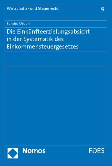 Cover: 9783832958367 | Die Einkünfteerzielungsabsicht in der Systematik des...