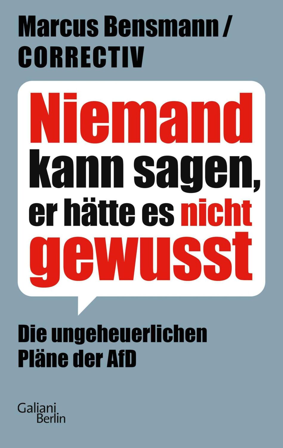 Cover: 9783869713113 | Niemand kann sagen, er hätte es nicht gewusst | Bensmann (u. a.)