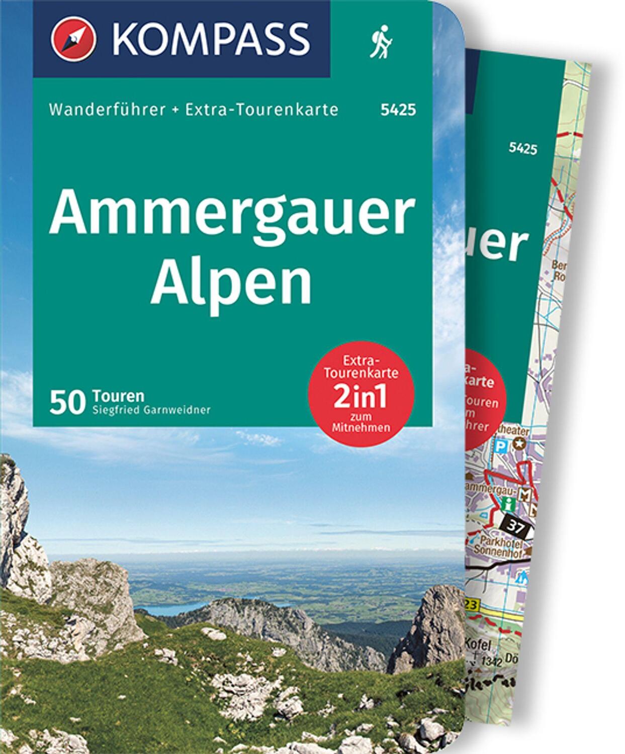 Cover: 9783991214885 | KOMPASS Wanderführer Ammergauer Alpen, 50 Touren | Garnweidner | Buch