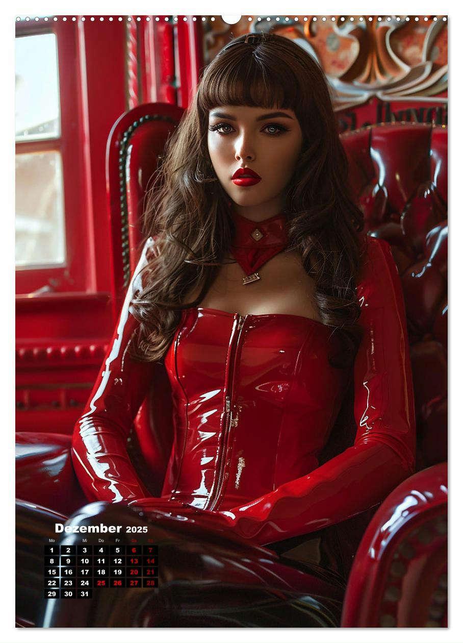 Bild: 9783457156841 | Latex-Girls (Wandkalender 2025 DIN A2 hoch), CALVENDO Monatskalender