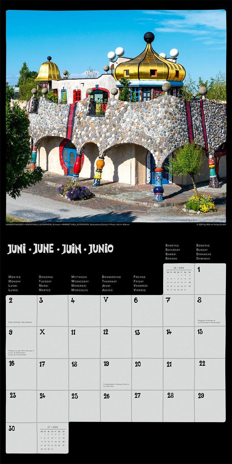 Bild: 9783910430150 | Hundertwasser Broschürenkalender Architektur 2025 | Wörner Verlag GmbH