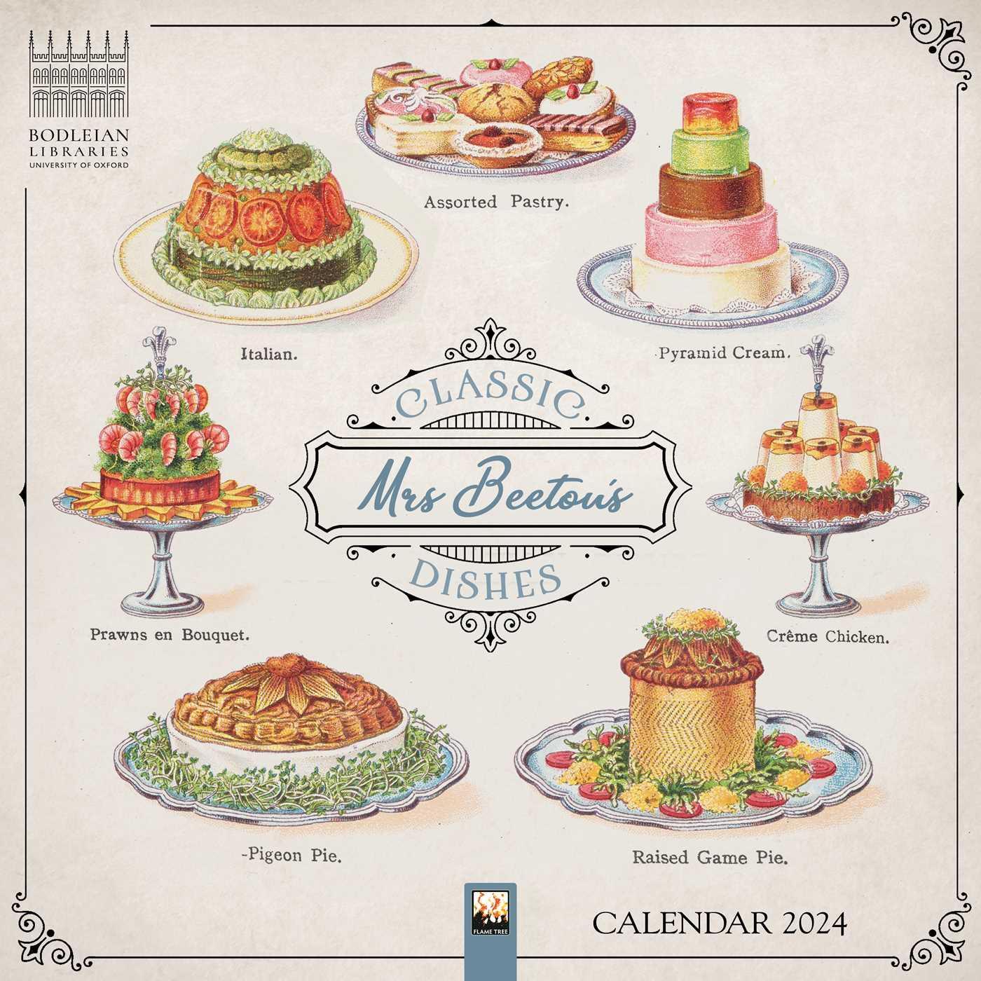 Cover: 9781804174401 | Bodleian Libraries: Mrs Beeton's Classic Dishes Wall Calendar 2024...