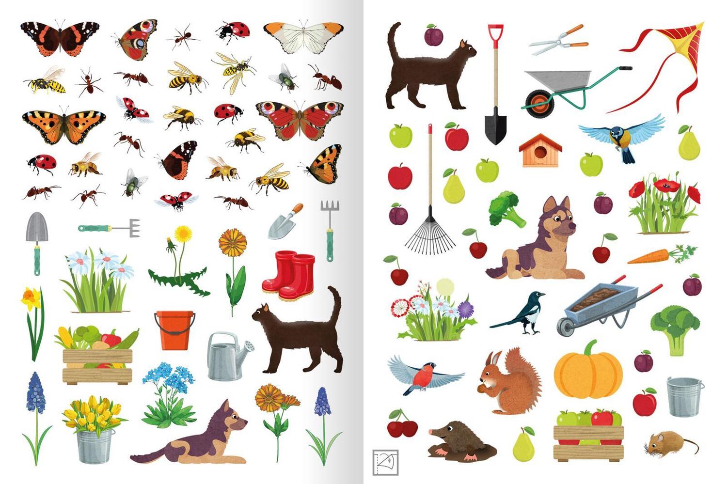 Bild: 9783845845173 | Erstes Stickern - Im Garten | Über 300 Sticker | Taschenbuch | 40 S.