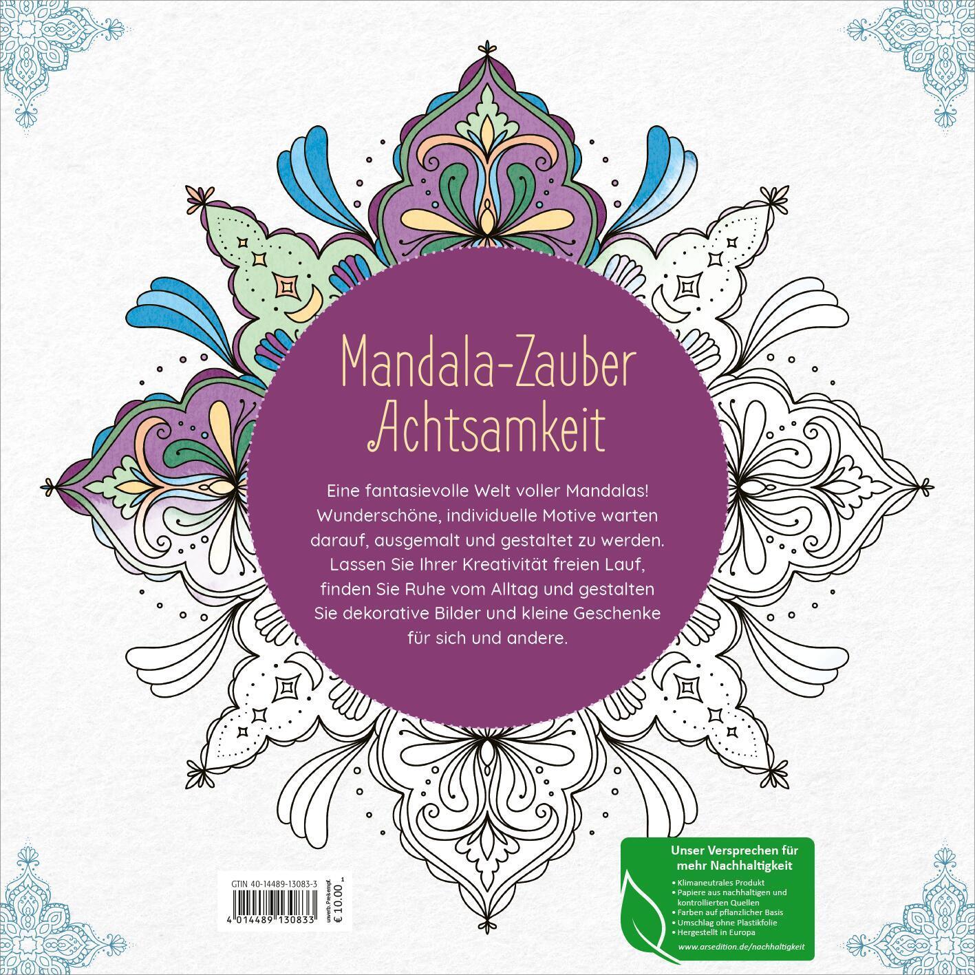 Rückseite: 4014489130833 | Mandala-Zauber - Achtsamkeit | Entspannte Ausmal-Momente | Taschenbuch