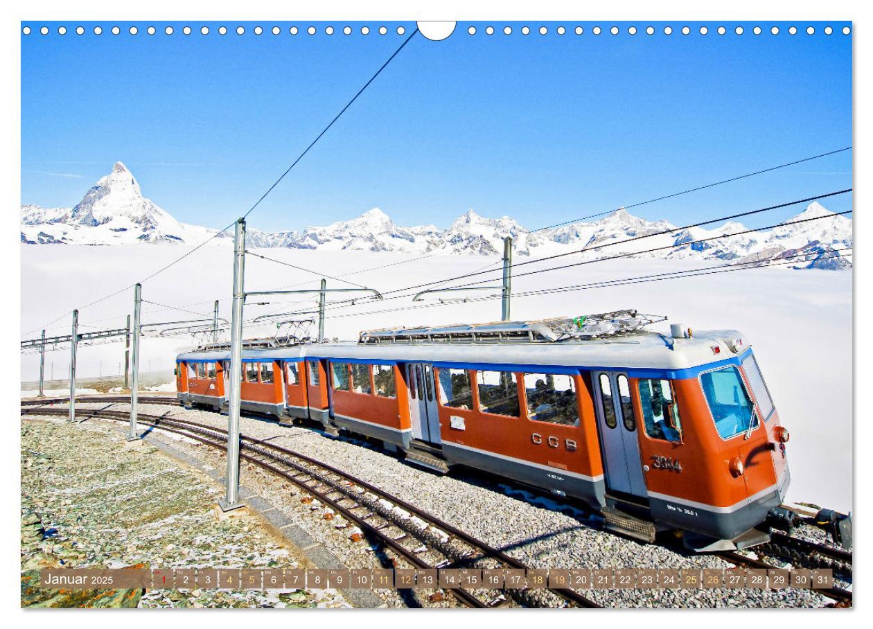 Bild: 9783457140369 | Im Zug durch Schweizer Berge (Wandkalender 2025 DIN A3 quer),...