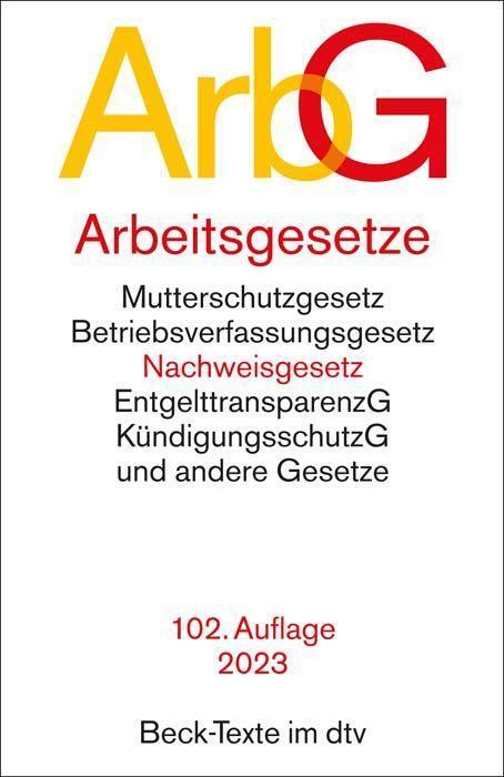 Cover: 9783423531801 | Arbeitsgesetze | Taschenbuch | dtv-Taschenbücher Beck Texte | Deutsch