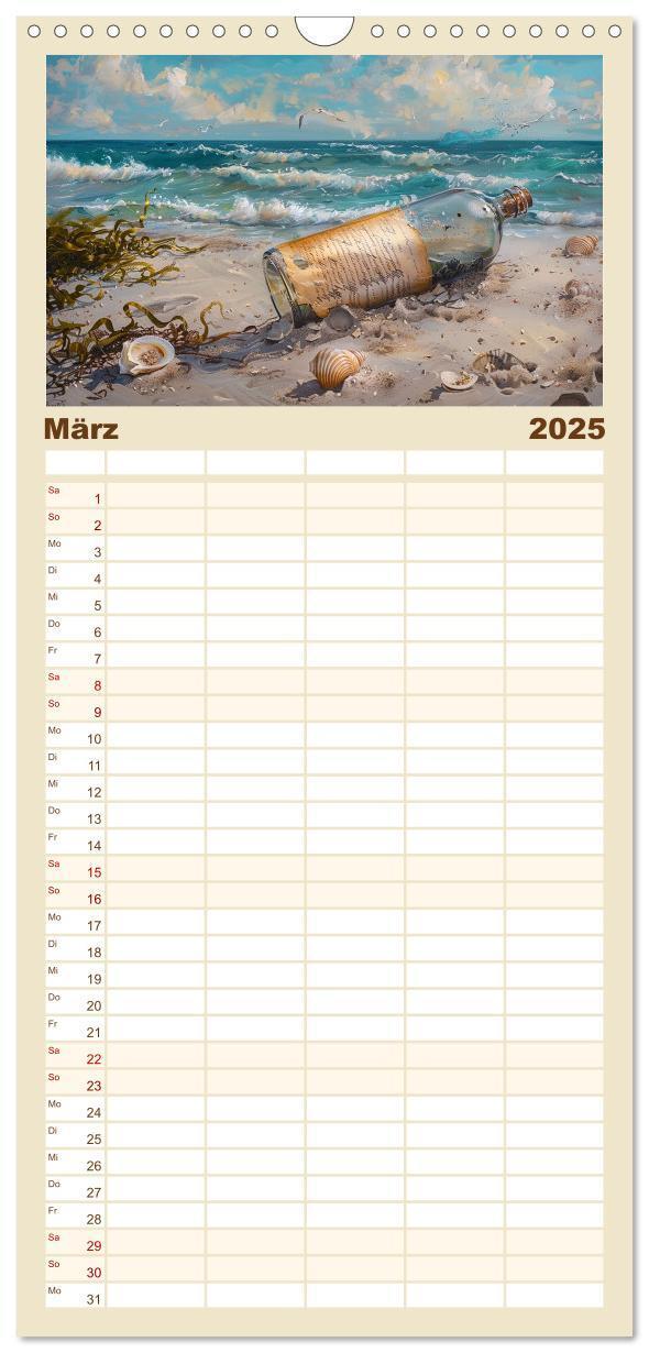 Bild: 9783457150924 | Familienplaner 2025 - Strandgut mit 5 Spalten (Wandkalender, 21 x...