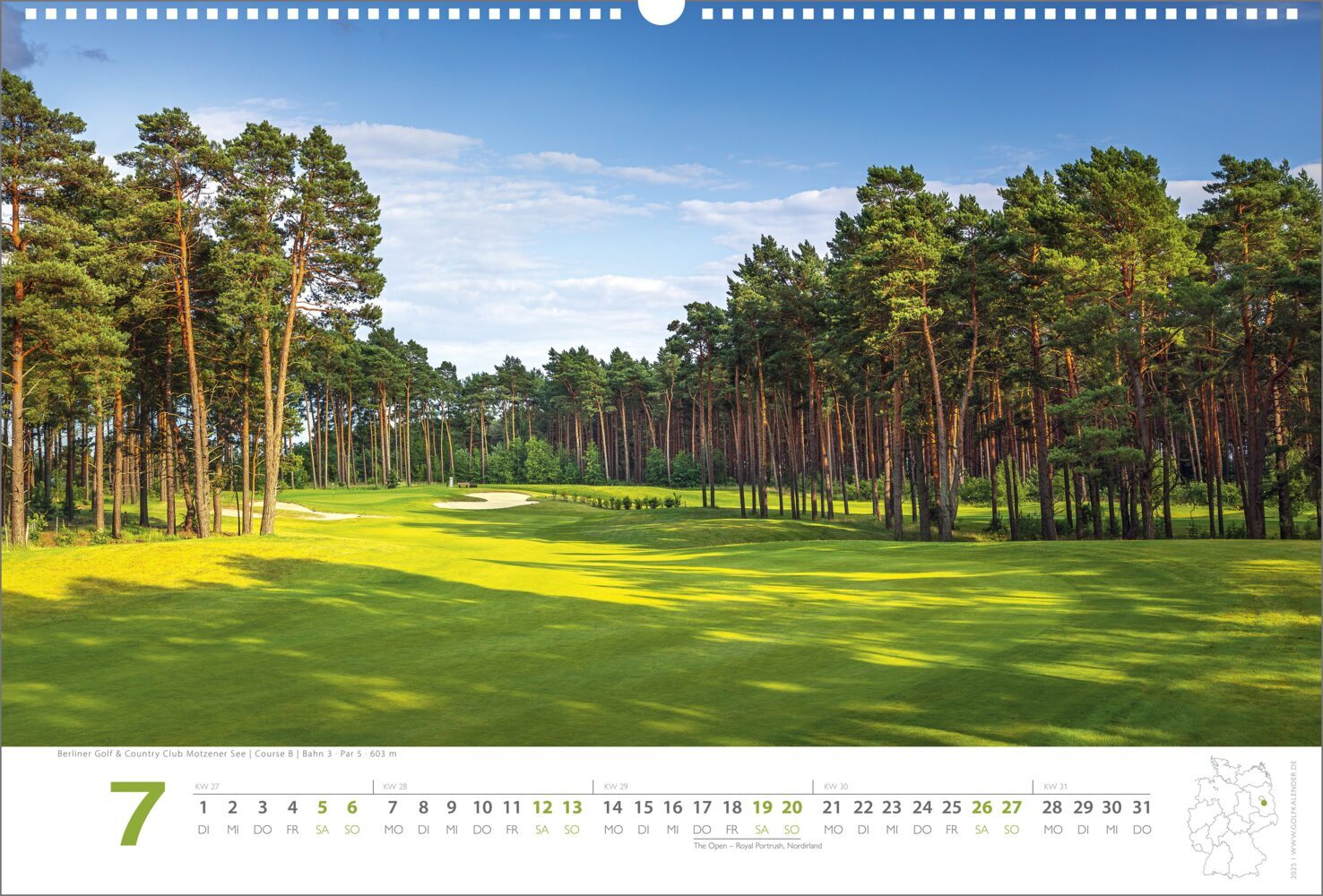 Bild: 9783948543075 | Golfkalender 2025 | Ralph Dörnte | Kalender | Spiralbindung | Deutsch