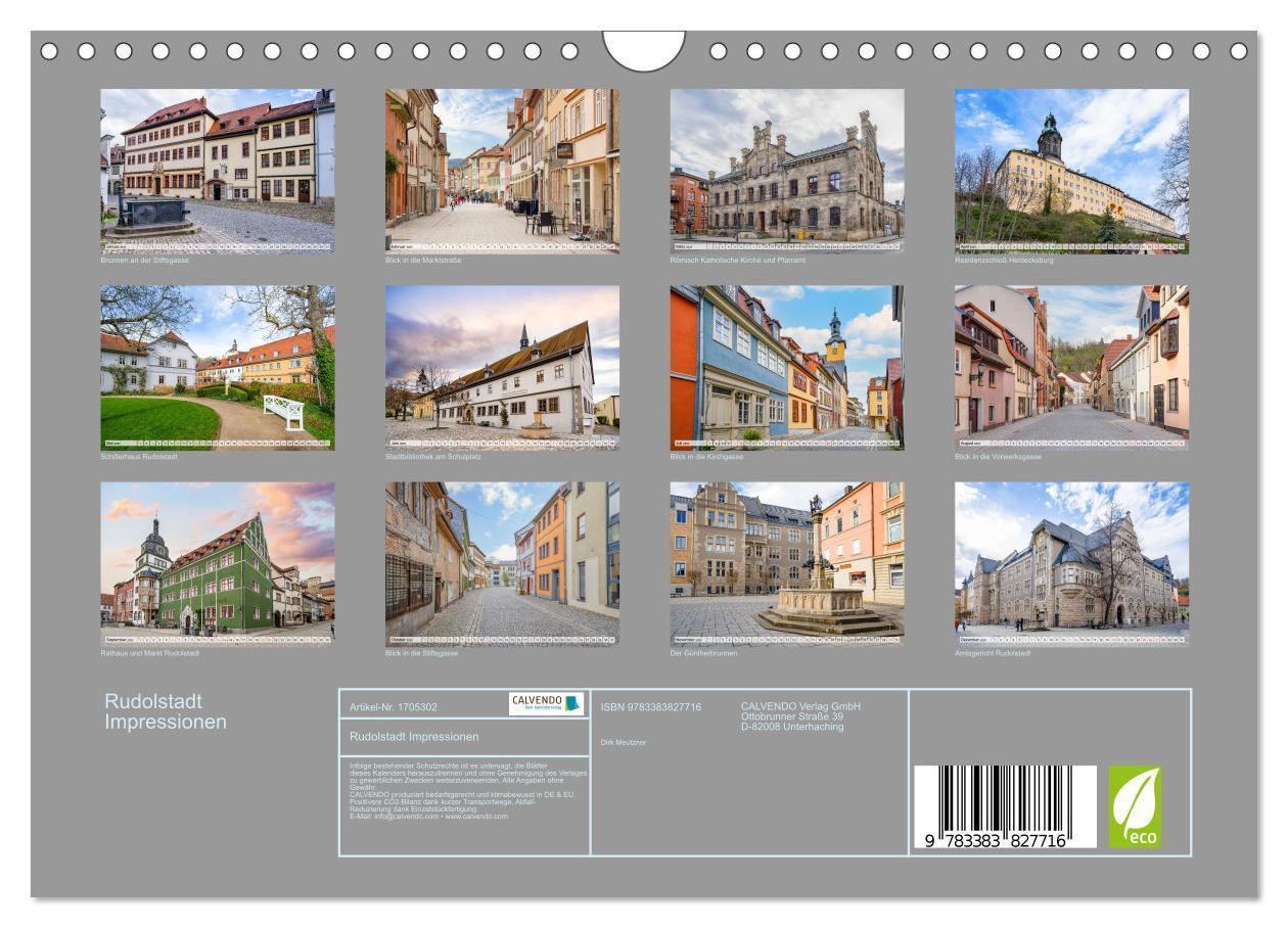 Bild: 9783383827716 | Rudolstadt Impressionen (Wandkalender 2025 DIN A4 quer), CALVENDO...