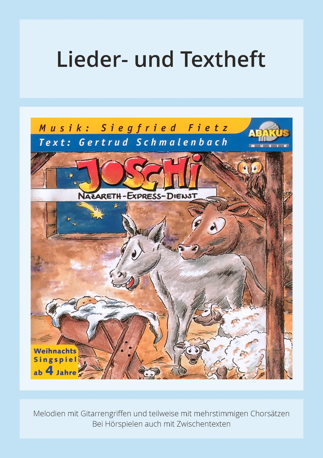 Cover: 9783881240994 | Joschi - Nazareth-Express-Dienst Noten- und Textbuch | Siegfried Fietz