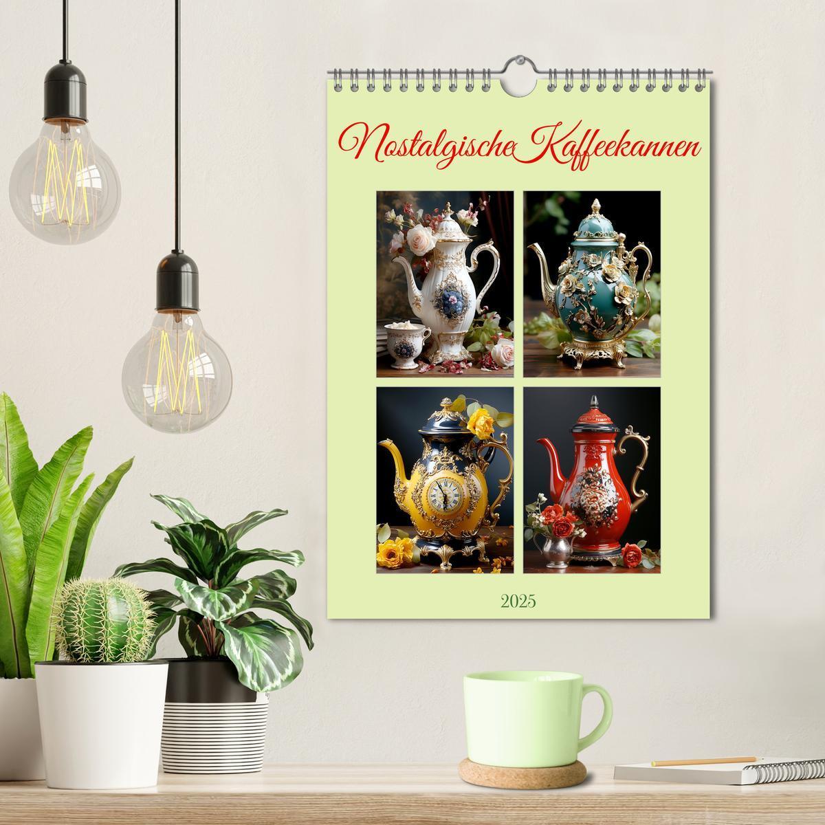 Bild: 9783435851980 | Nostalgische Kaffeekannen (Wandkalender 2025 DIN A4 hoch), CALVENDO...