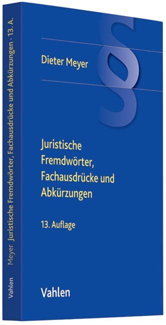 Cover: 9783800642786 | Juristische Fremdwörter, Fachausdrücke und Abkürzungen | Simon (u. a.)