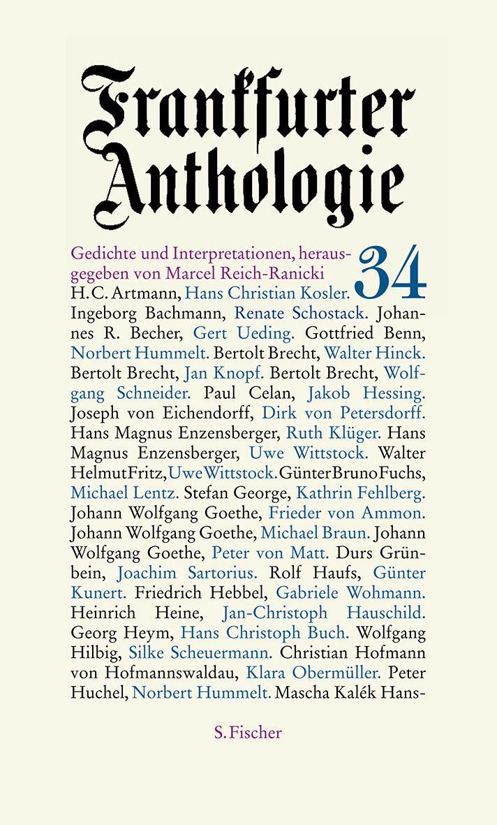 Cover: 9783100628145 | Frankfurter Anthologie 34 | Buch | 320 S. | Deutsch | 2011