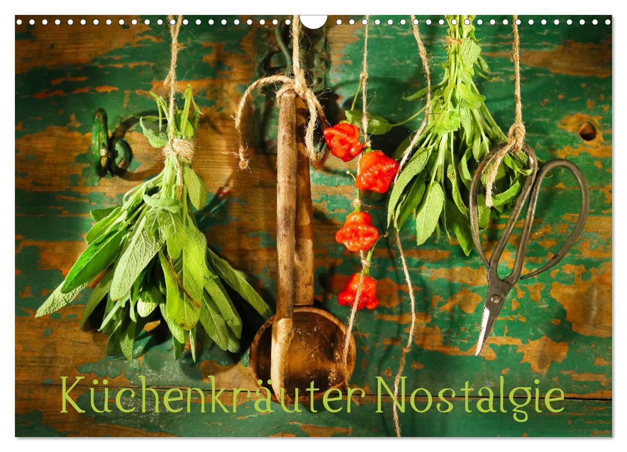 Cover: 9783435237579 | Küchenkräuter Nostalgie (Wandkalender 2025 DIN A3 quer), CALVENDO...