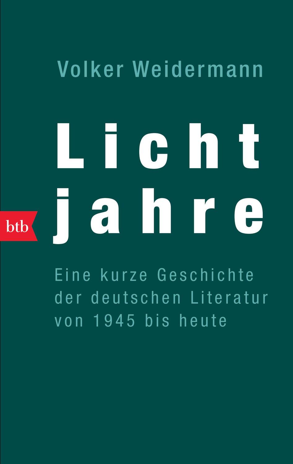 Cover: 9783442736423 | Lichtjahre | Volker Weidermann | Taschenbuch | btb | Deutsch | 2007
