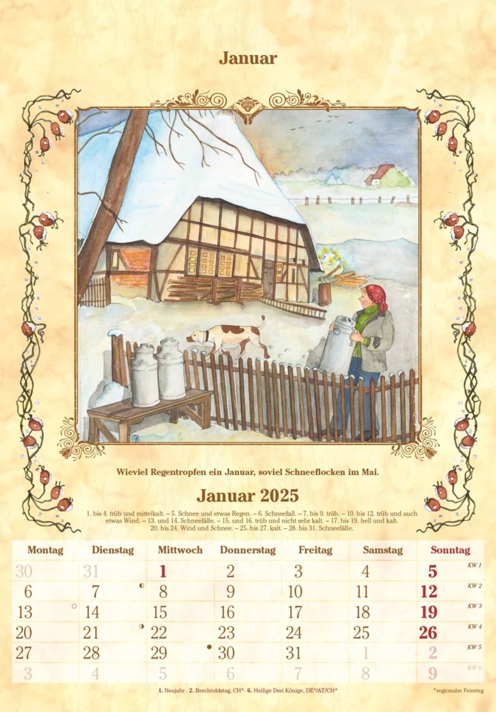 Bild: 4251732341060 | Alpha Edition - Bauernkalender 2025 Wandkalender, 23,7x34cm,...