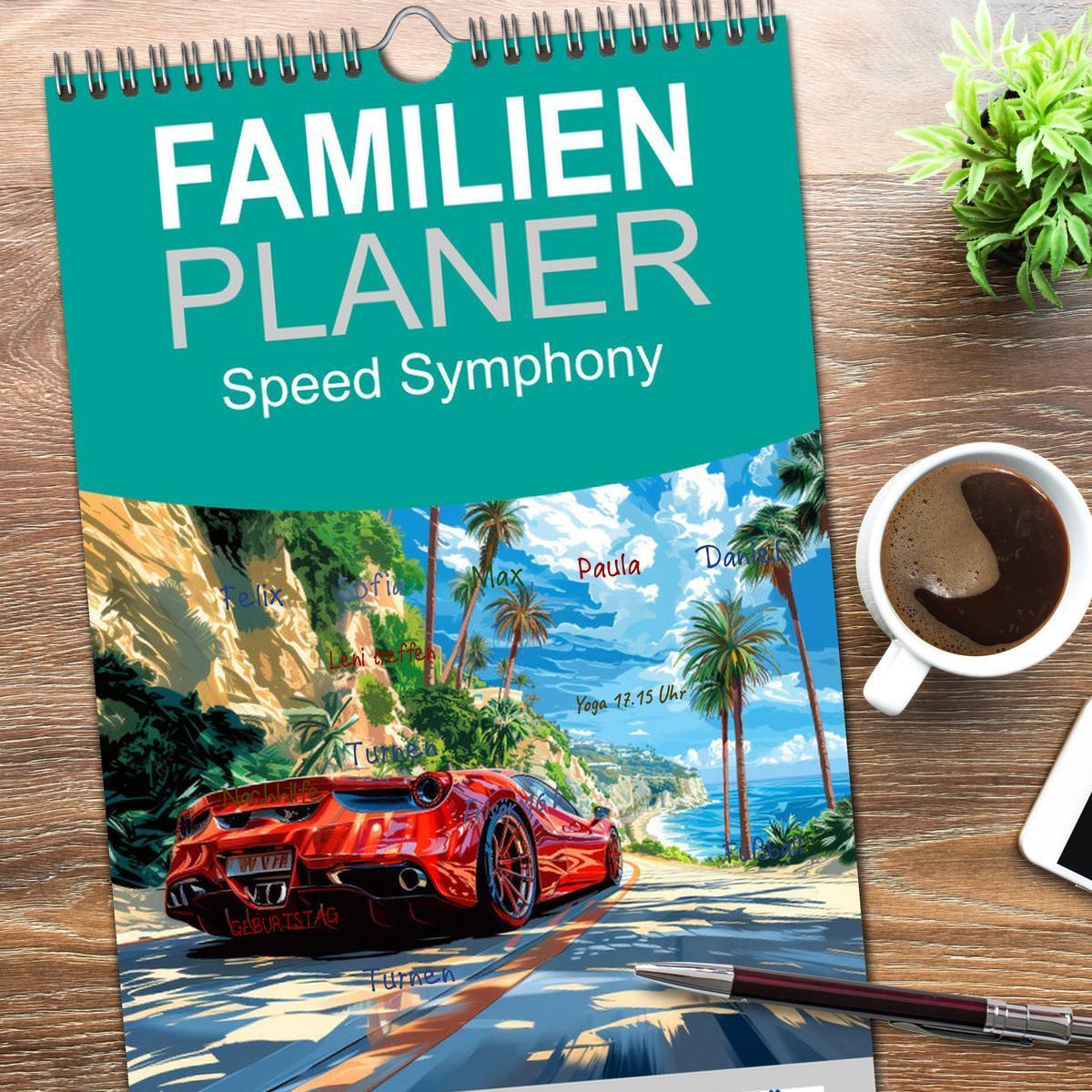 Bild: 9783457192658 | Familienplaner 2025 - Speed Symphony mit 5 Spalten (Wandkalender,...