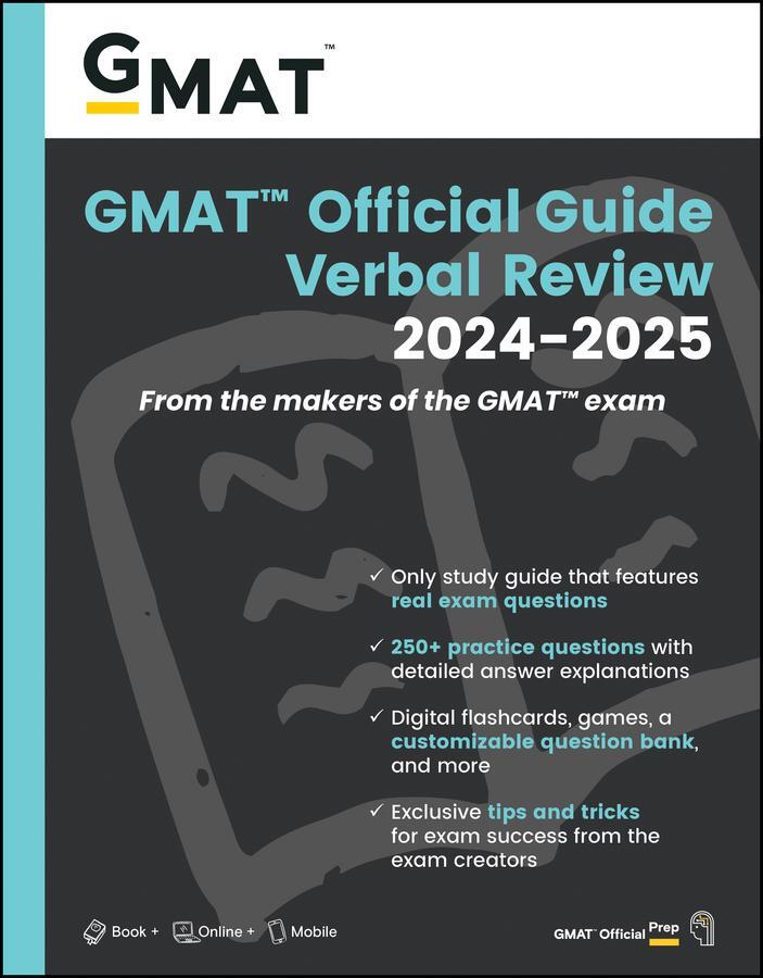 Cover: 9781394260041 | GMAT Official Guide Verbal Review 2024-2025: Book + Online Question...