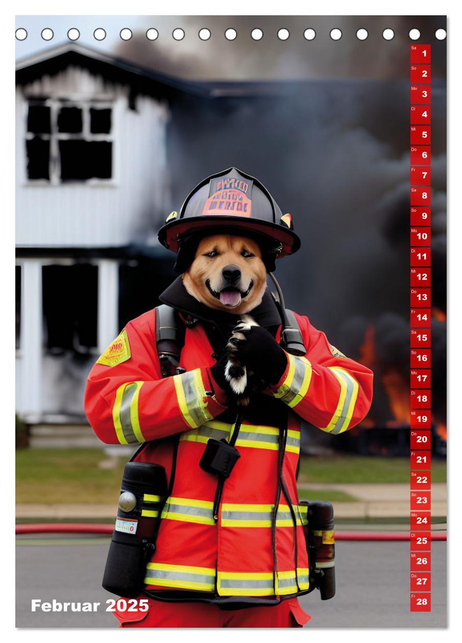 Bild: 9783435882540 | Feuerwehr - Tierischer Feuerwehrkalender (Tischkalender 2025 DIN A5...