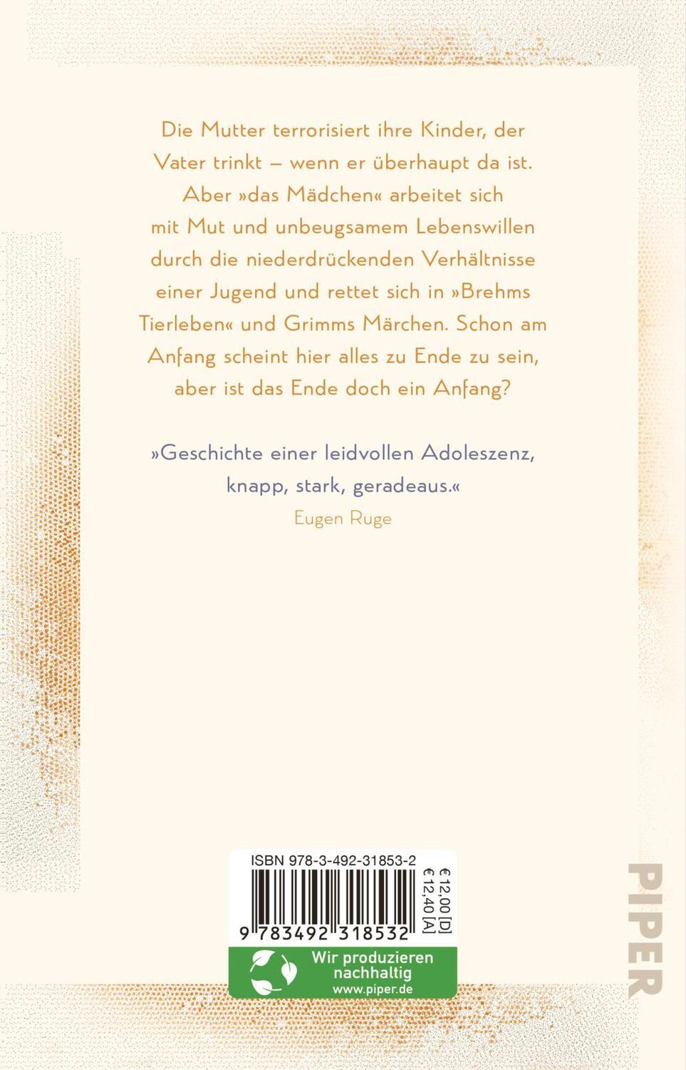 Rückseite: 9783492318532 | Das Mädchen | Roman Band 1 der preisgekrönten Trilogie | Klüssendorf