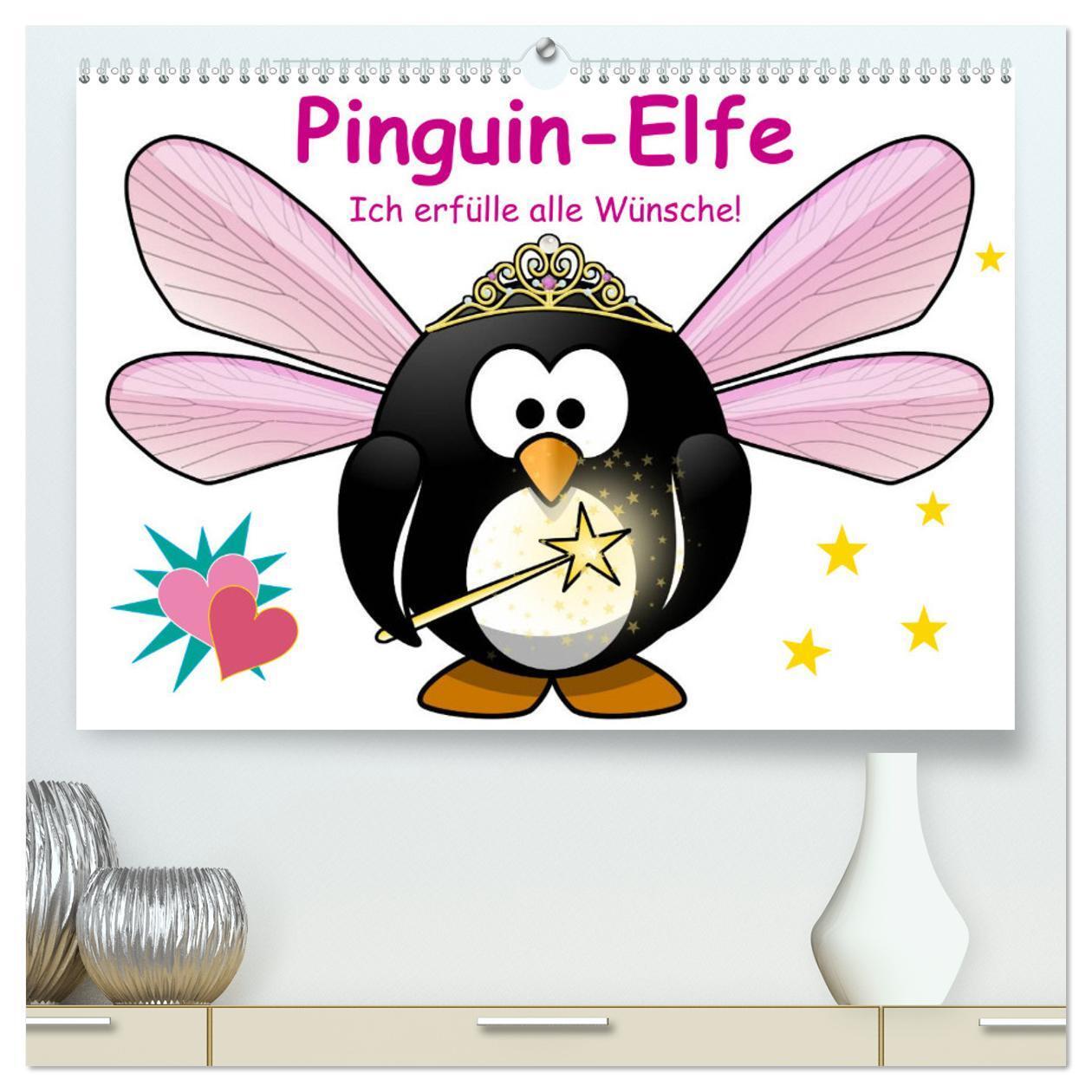 Cover: 9783383507199 | Pinguin-Elfe (hochwertiger Premium Wandkalender 2024 DIN A2 quer),...
