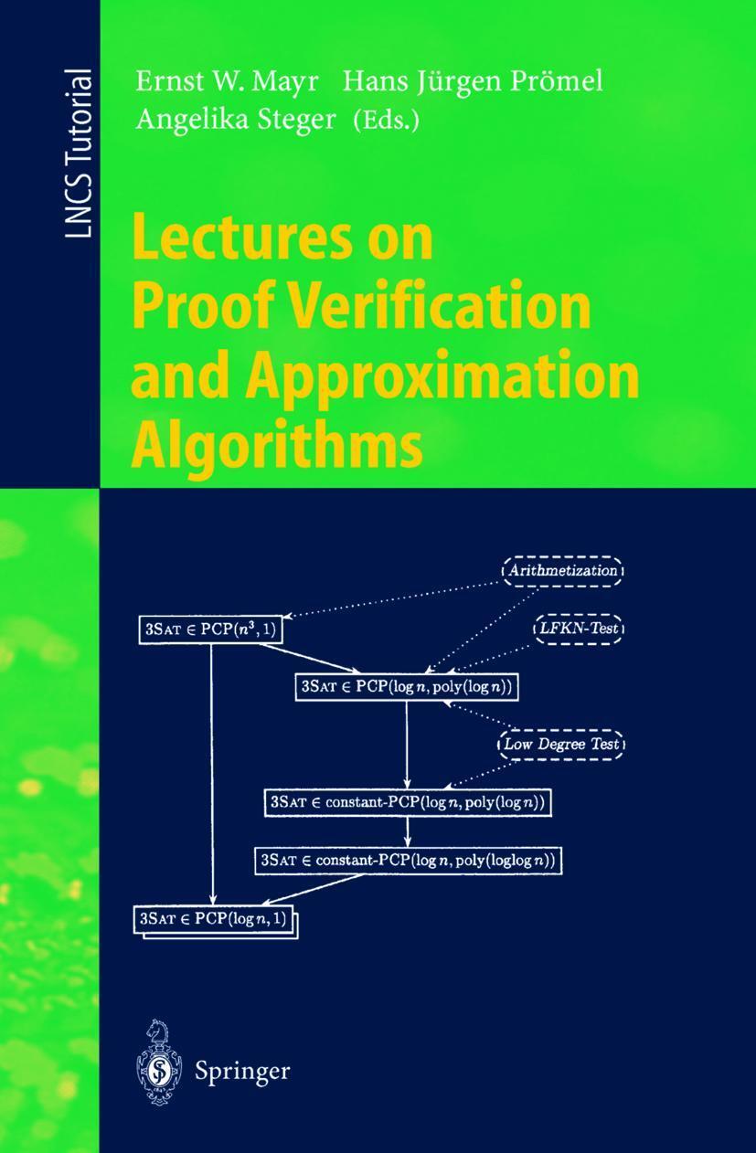 Cover: 9783540642015 | Lectures on Proof Verification and Approximation Algorithms | Buch