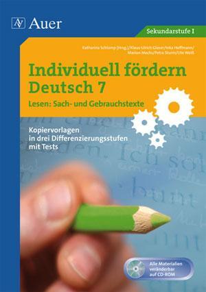 Cover: 9783403063612 | Individuell fördern 7 Lesen: Sachtexte | 7. Klasse | Katharina Schlamp