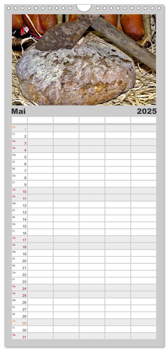 Bild: 9783457099469 | Familienplaner 2025 - Mein Brotkalender mit 5 Spalten...