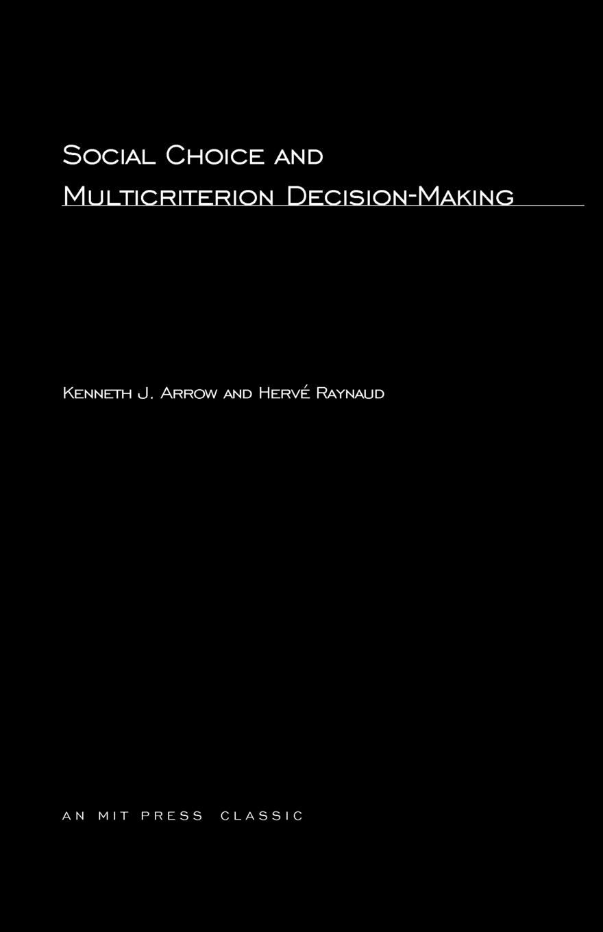 Cover: 9780262511759 | Social Choice and Multicriterion Decision-Making | Arrow (u. a.)