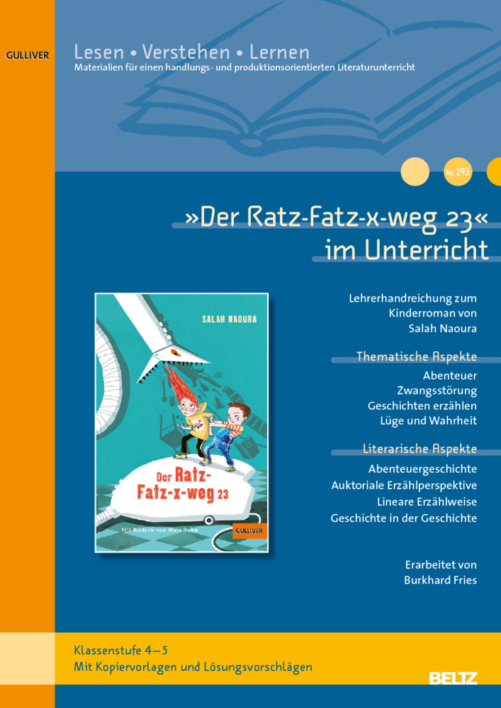 Cover: 9783407631701 | "Der Ratz-Fatz-x-weg 23" im Unterricht | Burkhard Fries | Broschüre